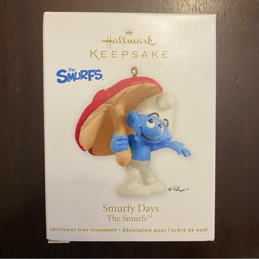Hallmark Smurfs Ornament with Red and Blue